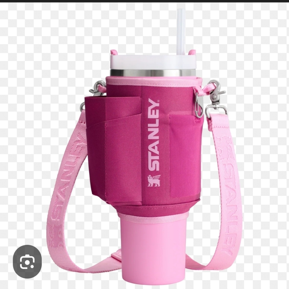 Stanley Fuchsia 40 oz Quencher Carry-All With Cross-Body Carry Strap